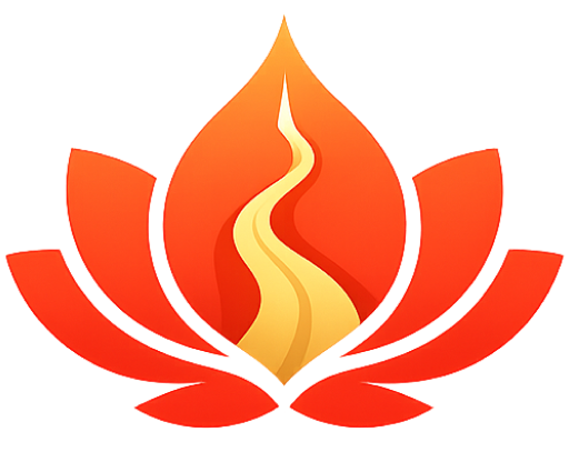 Divya Marg app logo representing sacred lotus and chanting path